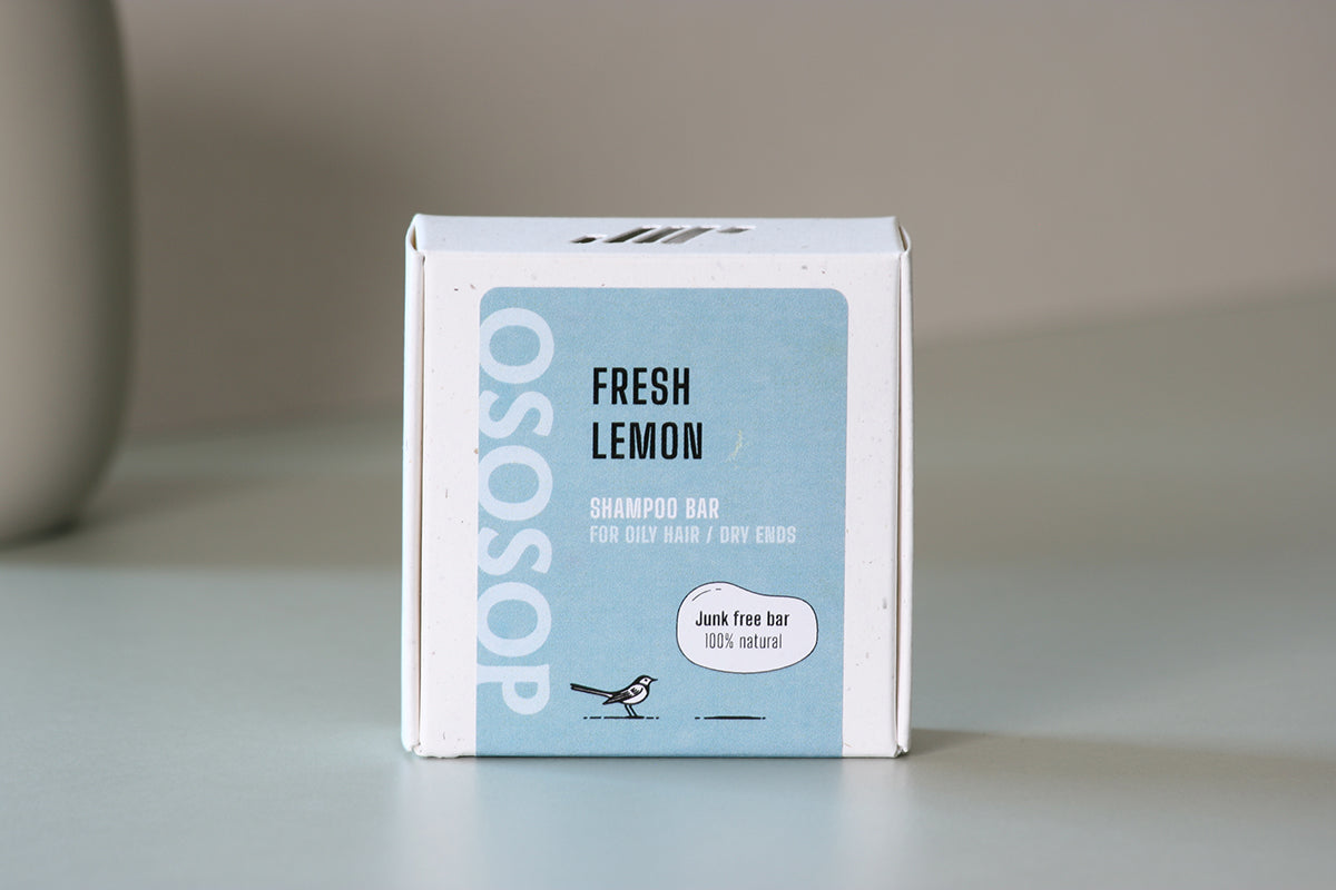 Shampoo bar with lemon and blue clay – fresh cleansing and balance for oily hair with dry ends