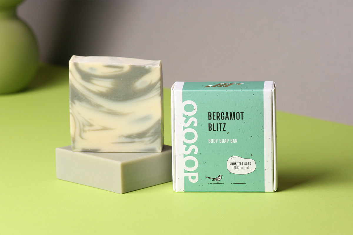 Bergamot Blitz soap bar Swirl