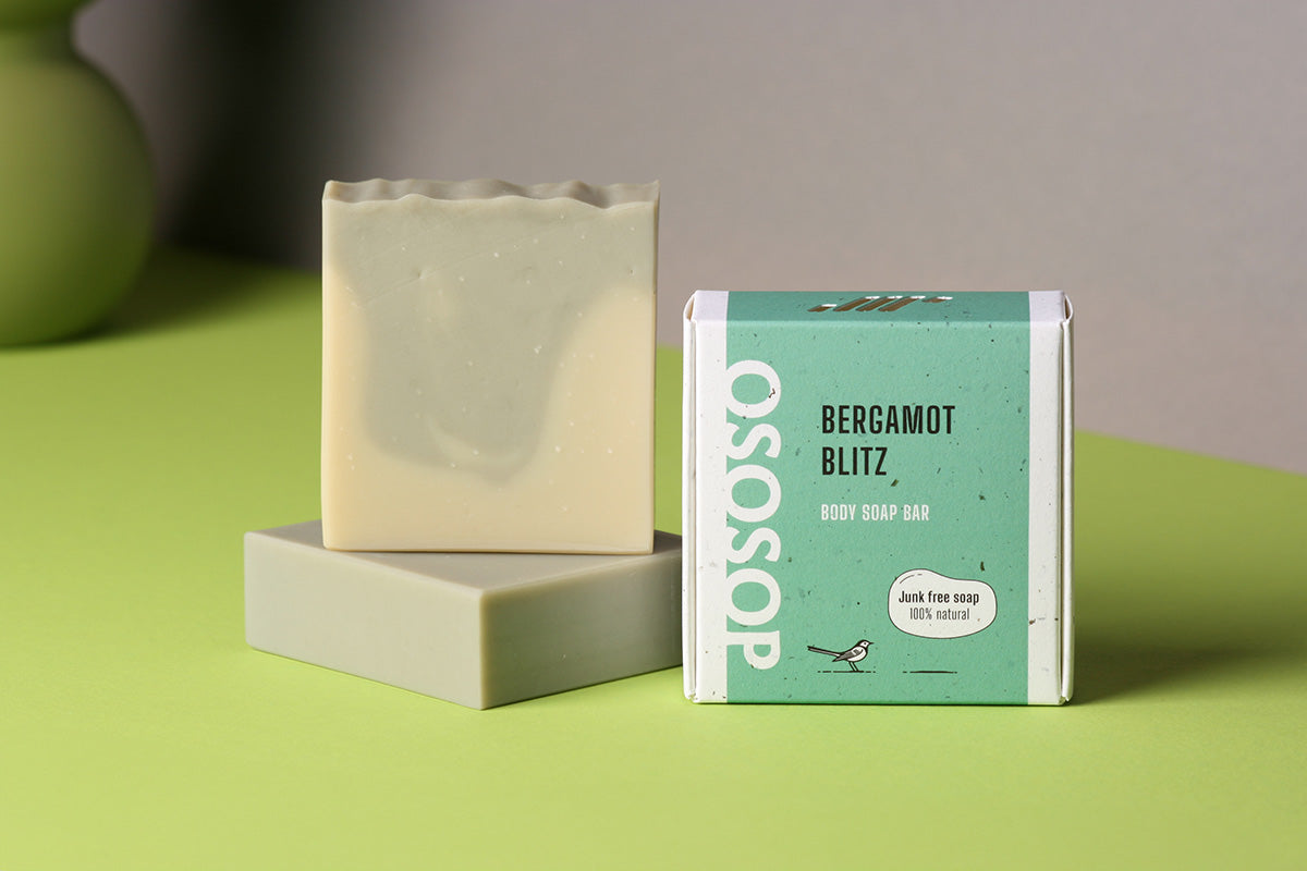 Bergamot Blitz soap bar Swirl