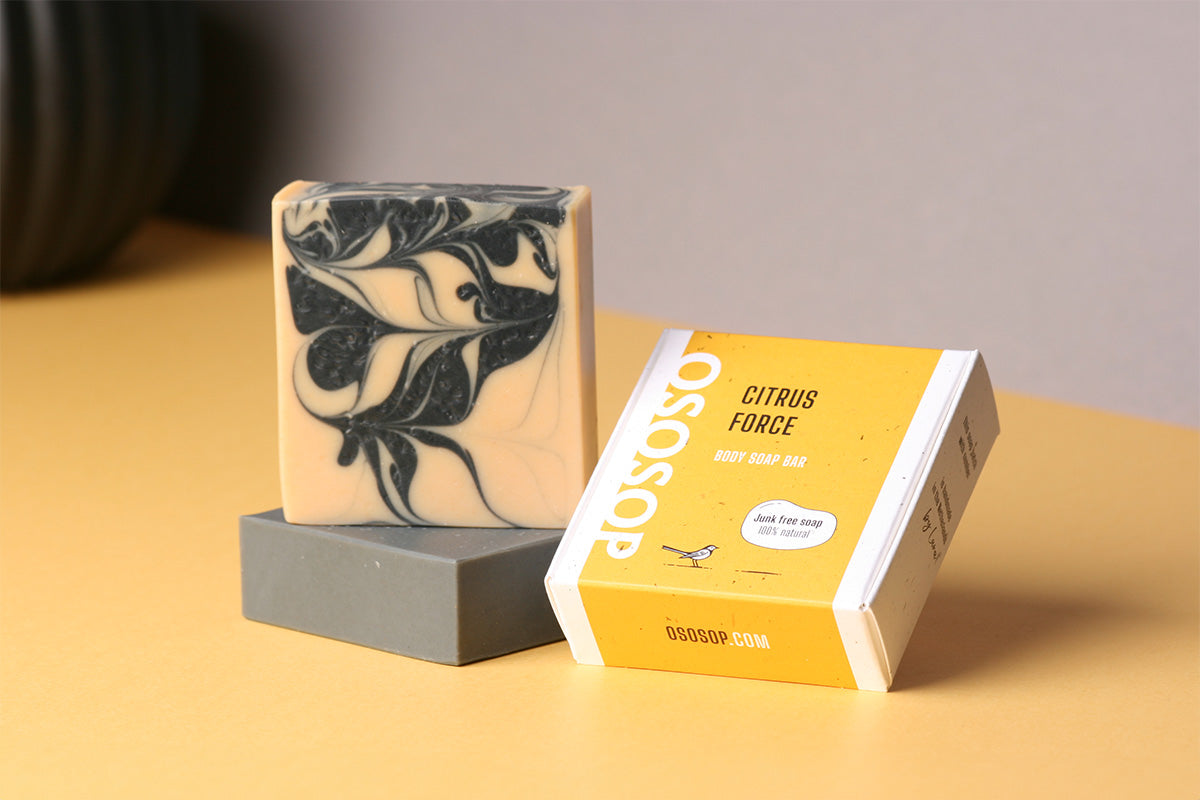 Citrus Force body soap bar Swirl