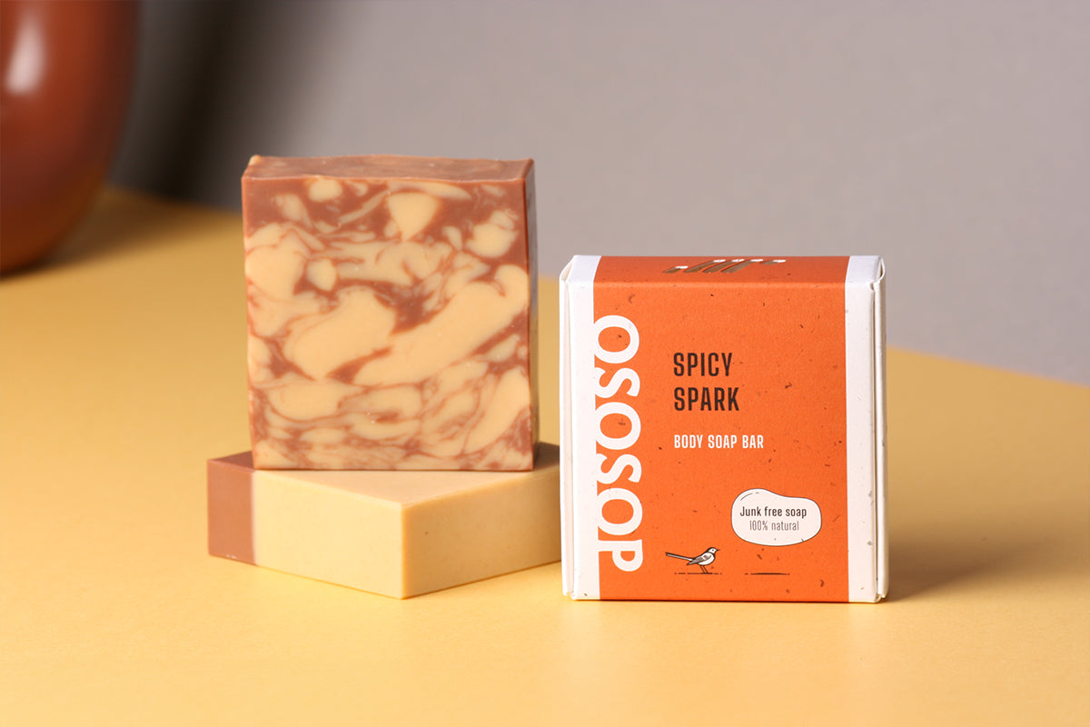 Spicy Spark body soap bar swirl | WINTER LIMITED EDITION