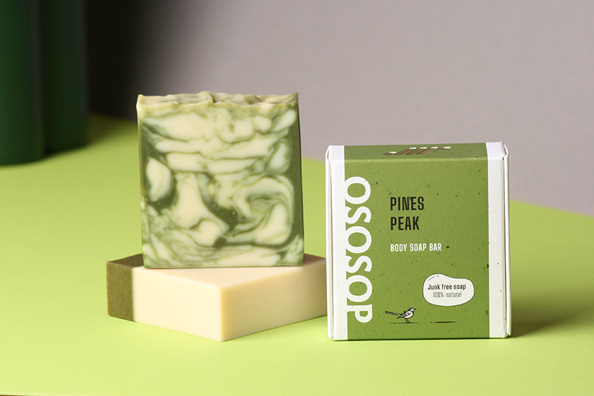 Pines Peak body soap bar swirl | WINTER LIMITED EDITION